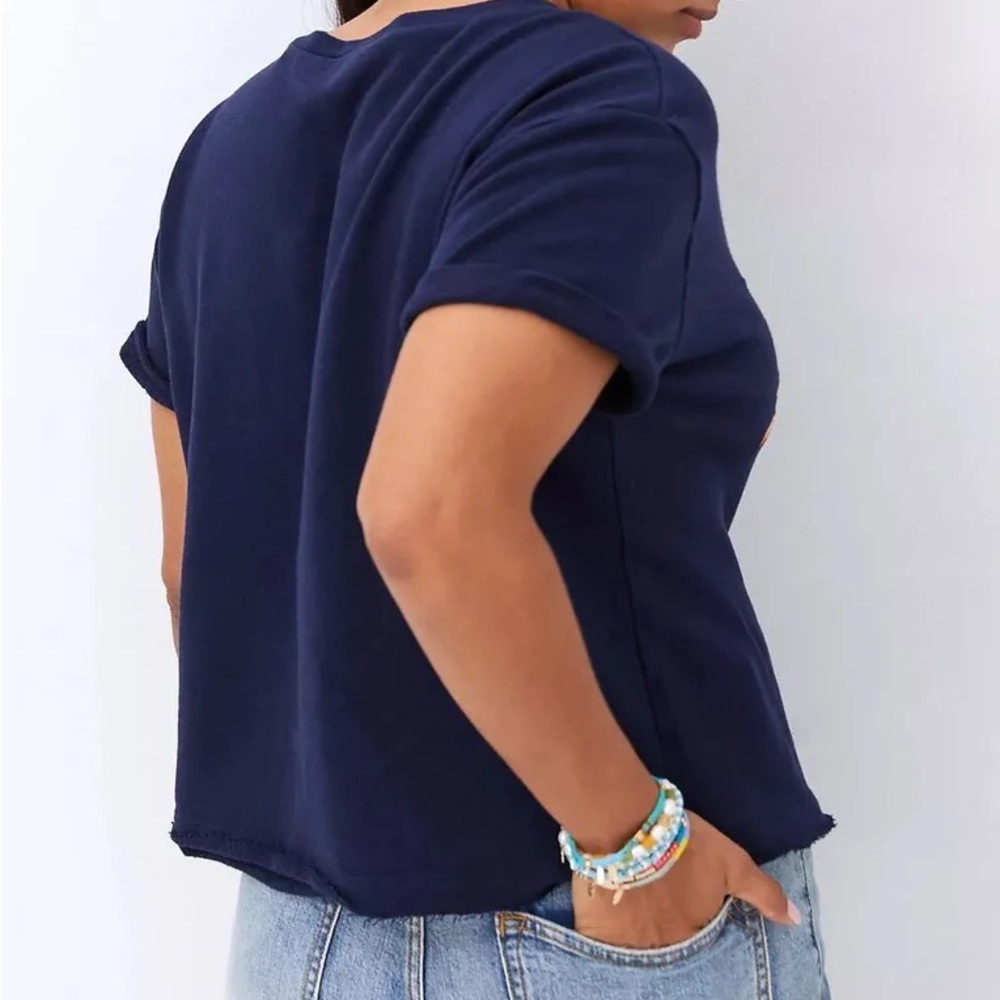 Anthropologie Maeve Riviera Embroidered Tee NWT - Picture 14 of 14